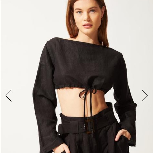 Solid & Striped boatneck crop top - Picture 2 of 3